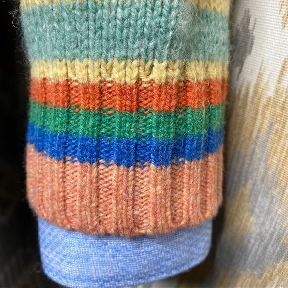 Polo Ralph Lauren Pastel Multi Stripe Merino Wool Angora Crewneck L/S Sweater - Picture 8 of 16